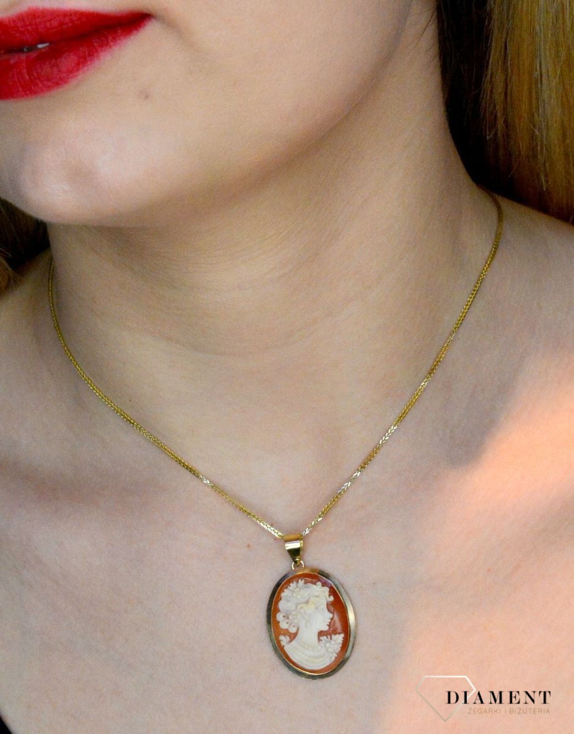 Złota zawieszka 585 Pani Walewska ZA 5028F.jpg